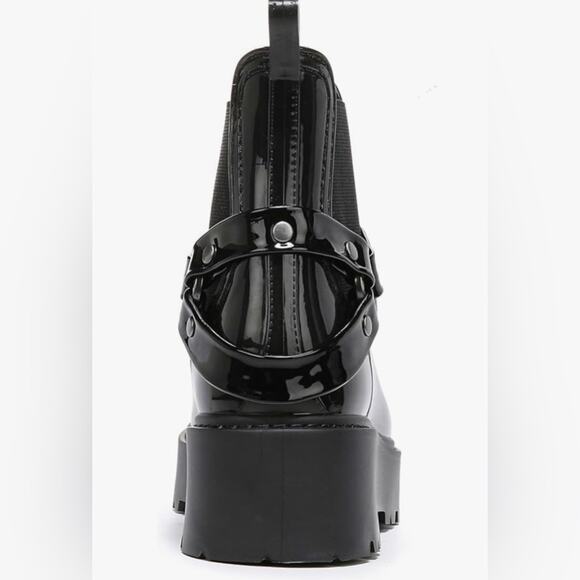 ZODIAC Women’s Rain Boots, Chunky Sole, Gorpcore, Whimsigoth, Pull-On, Size 8 - Picture 7 of 12